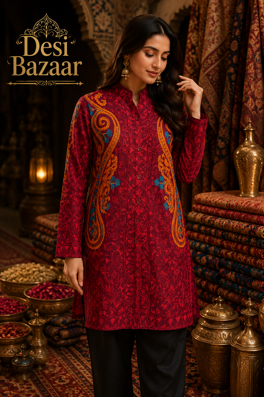 Handprinted Lahori Kurti