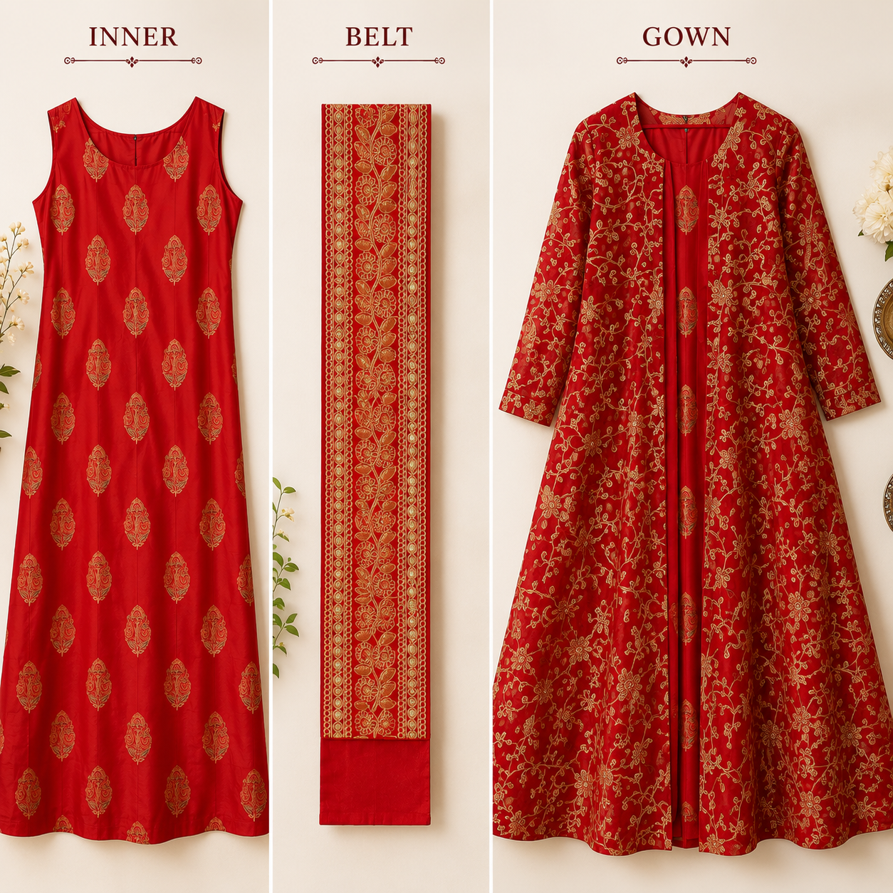 Elegant layered Maxi Set