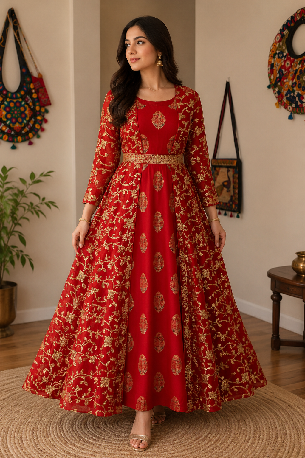 Elegant layered Maxi Set