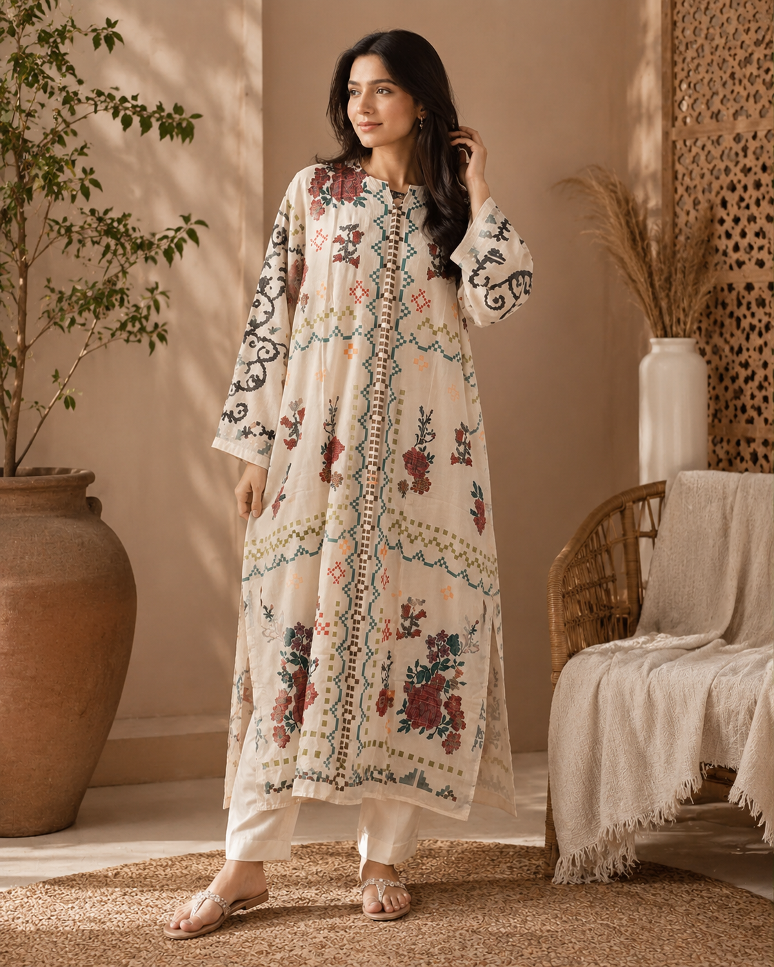 Bloom Heritage Lawn Kaftan