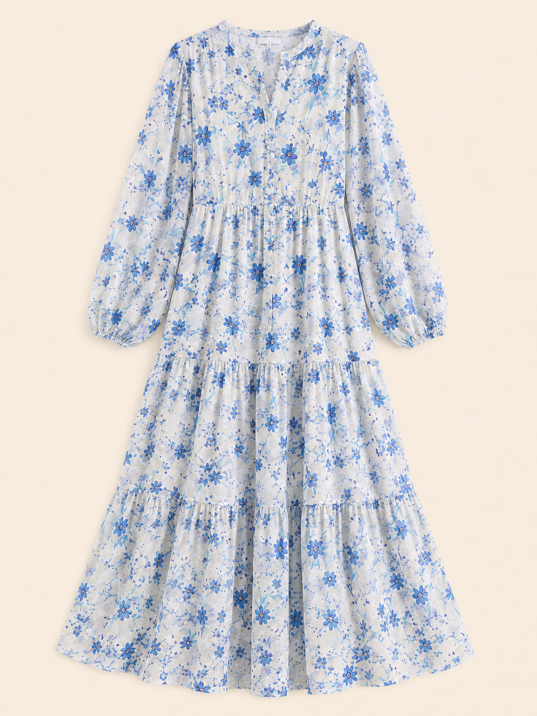 Blue floral kaftan