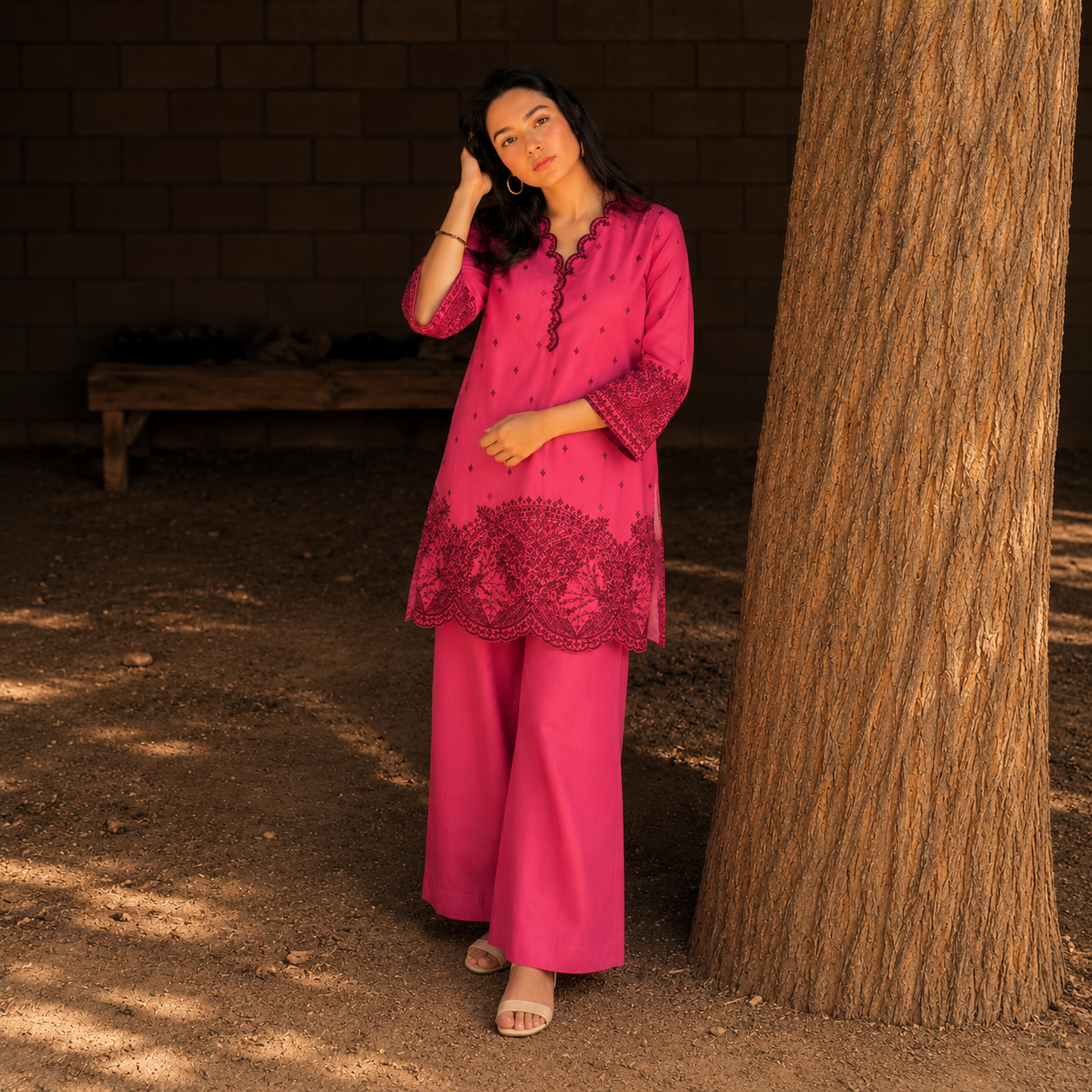 ASIM JOFA Raw Silk 2-Piece Set