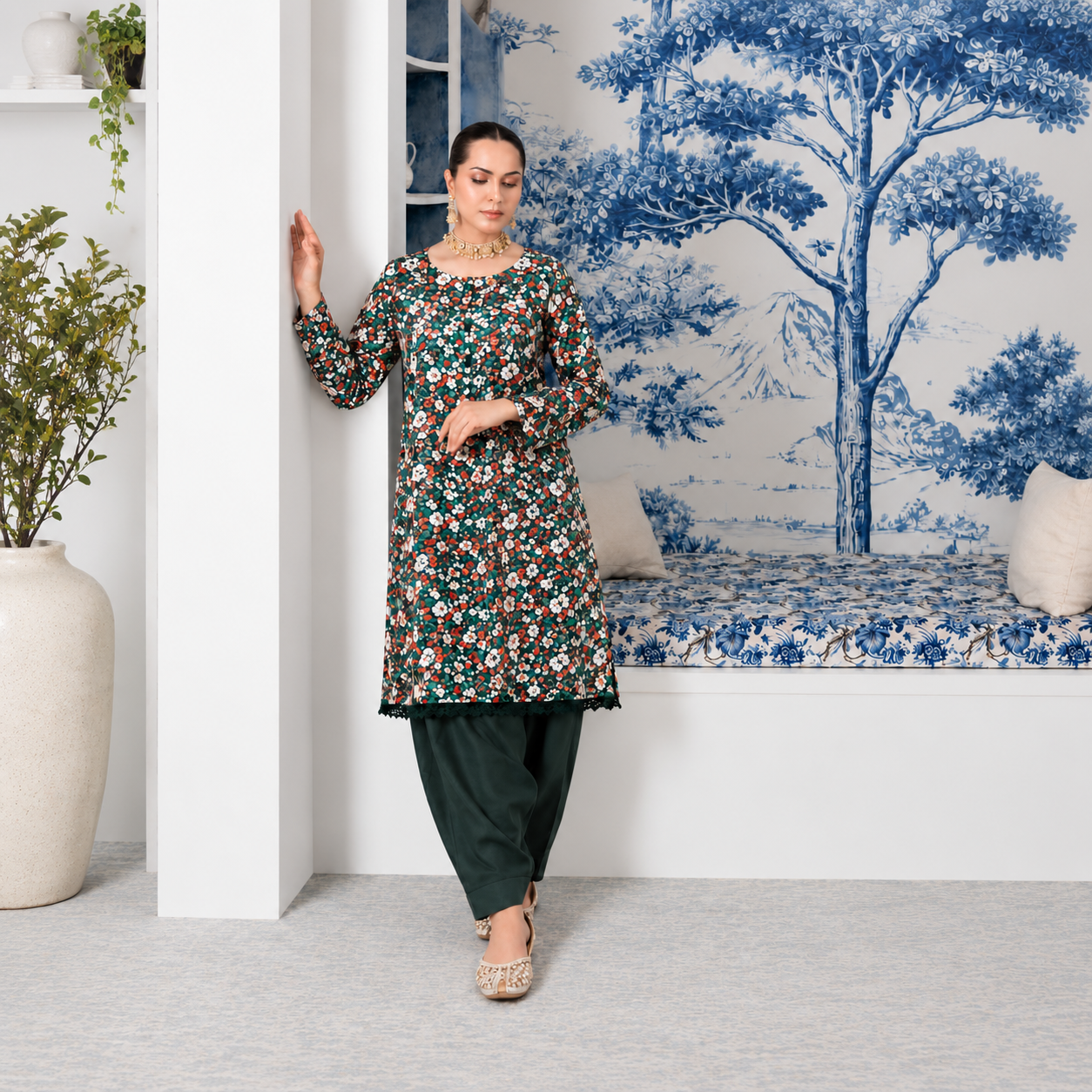 Desi bazaar Pistachio Color dress