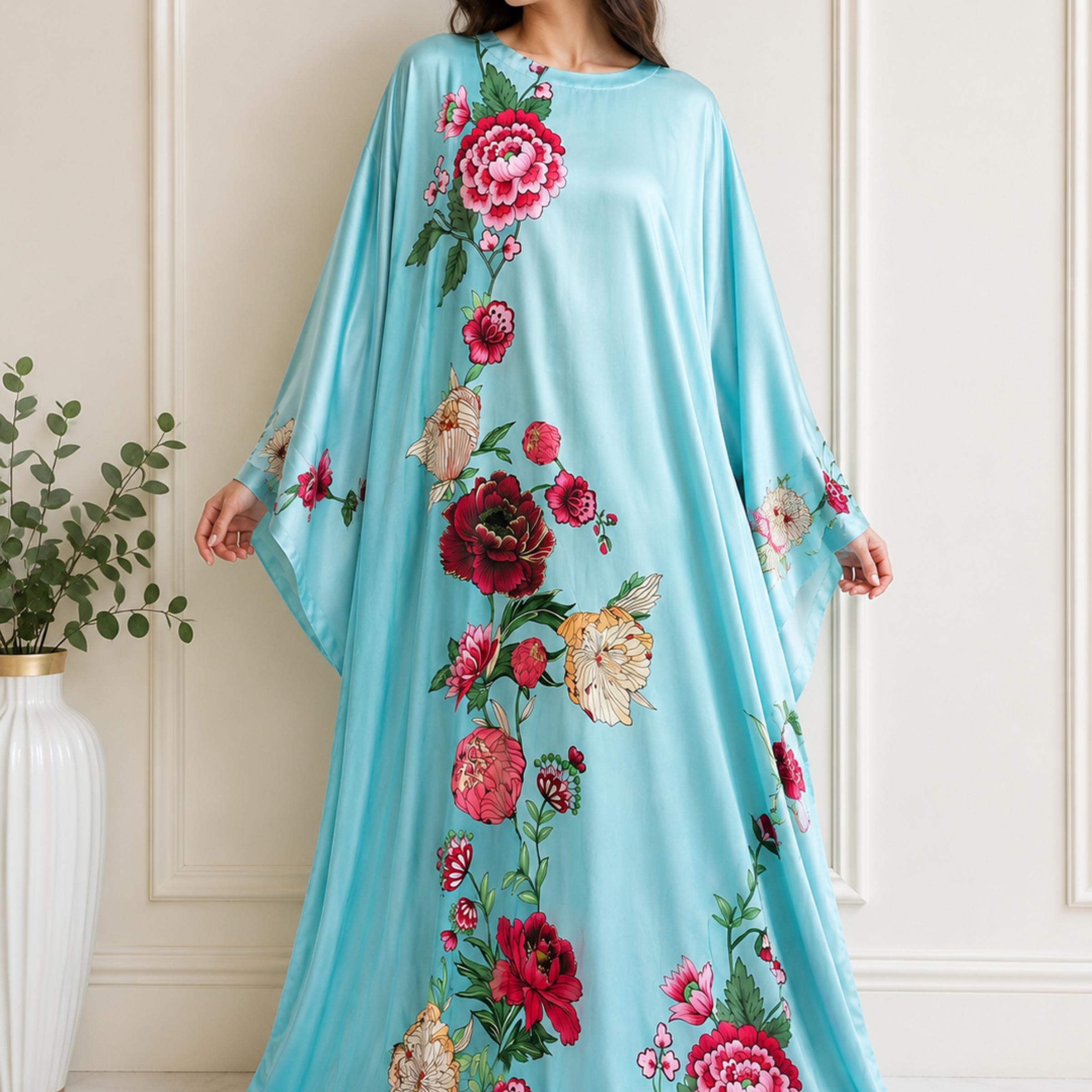 Marvi sky blue kaftan