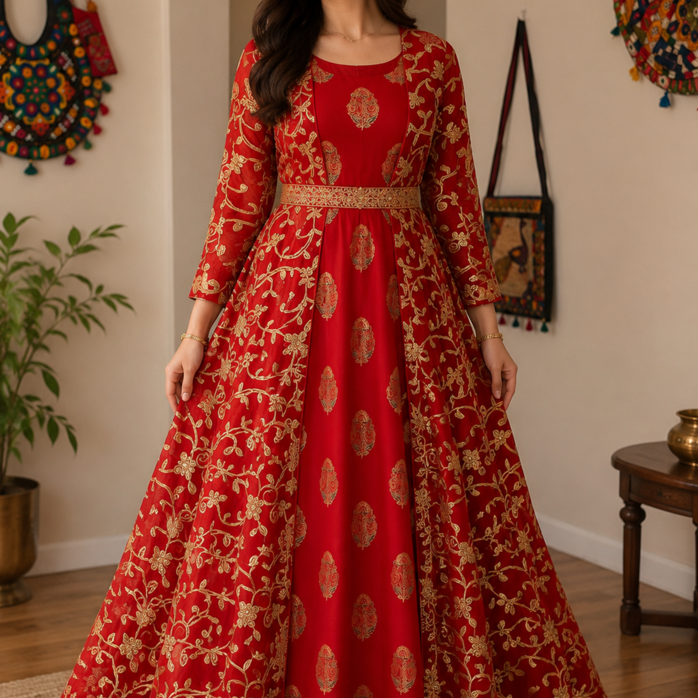 Elegant layered Maxi Set