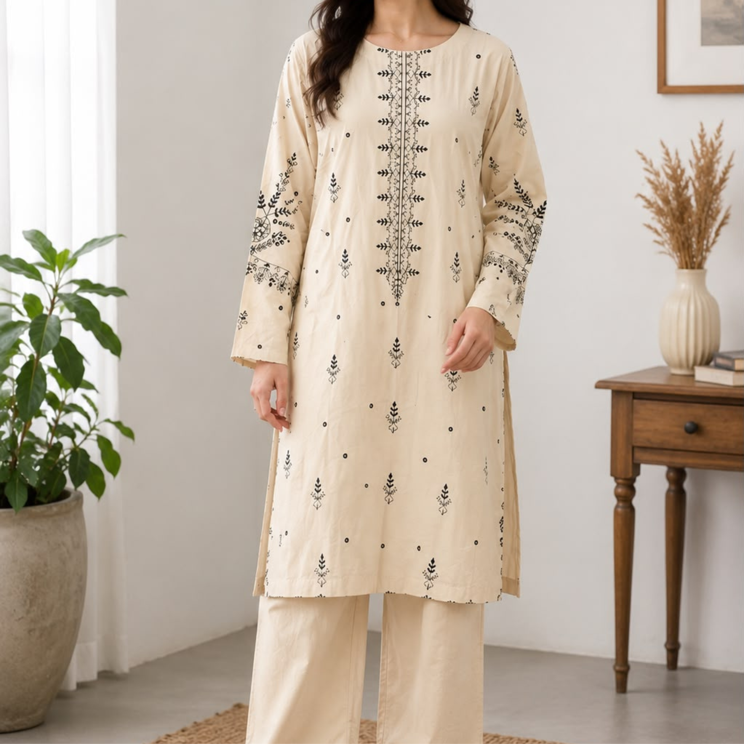Silaye Pret 2-Piece Cotton Suit