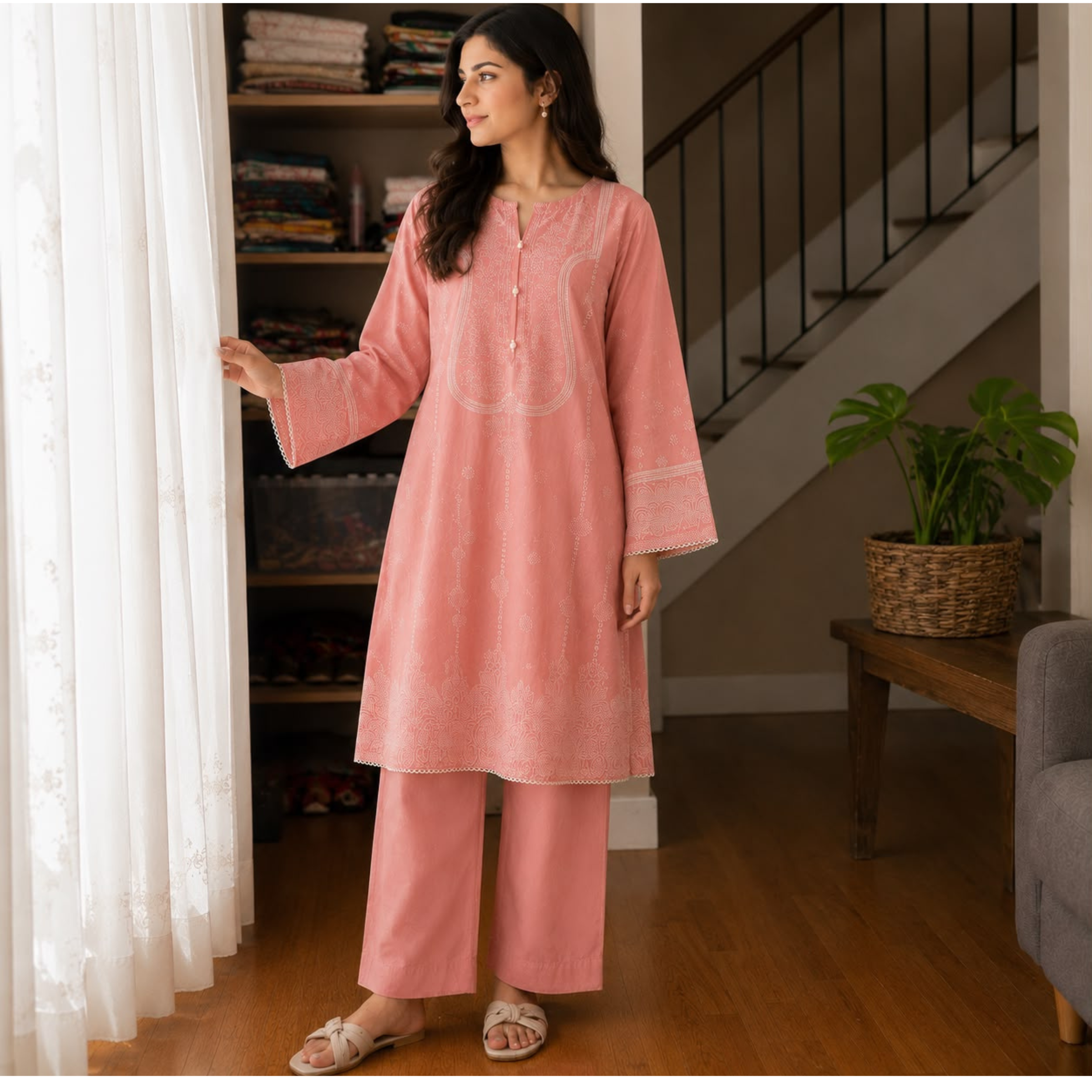 Zellbury 2-Piece Lawn Suit - Floral Design