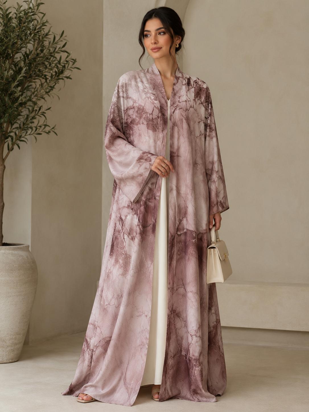 Marble Silk Luxe Abaya