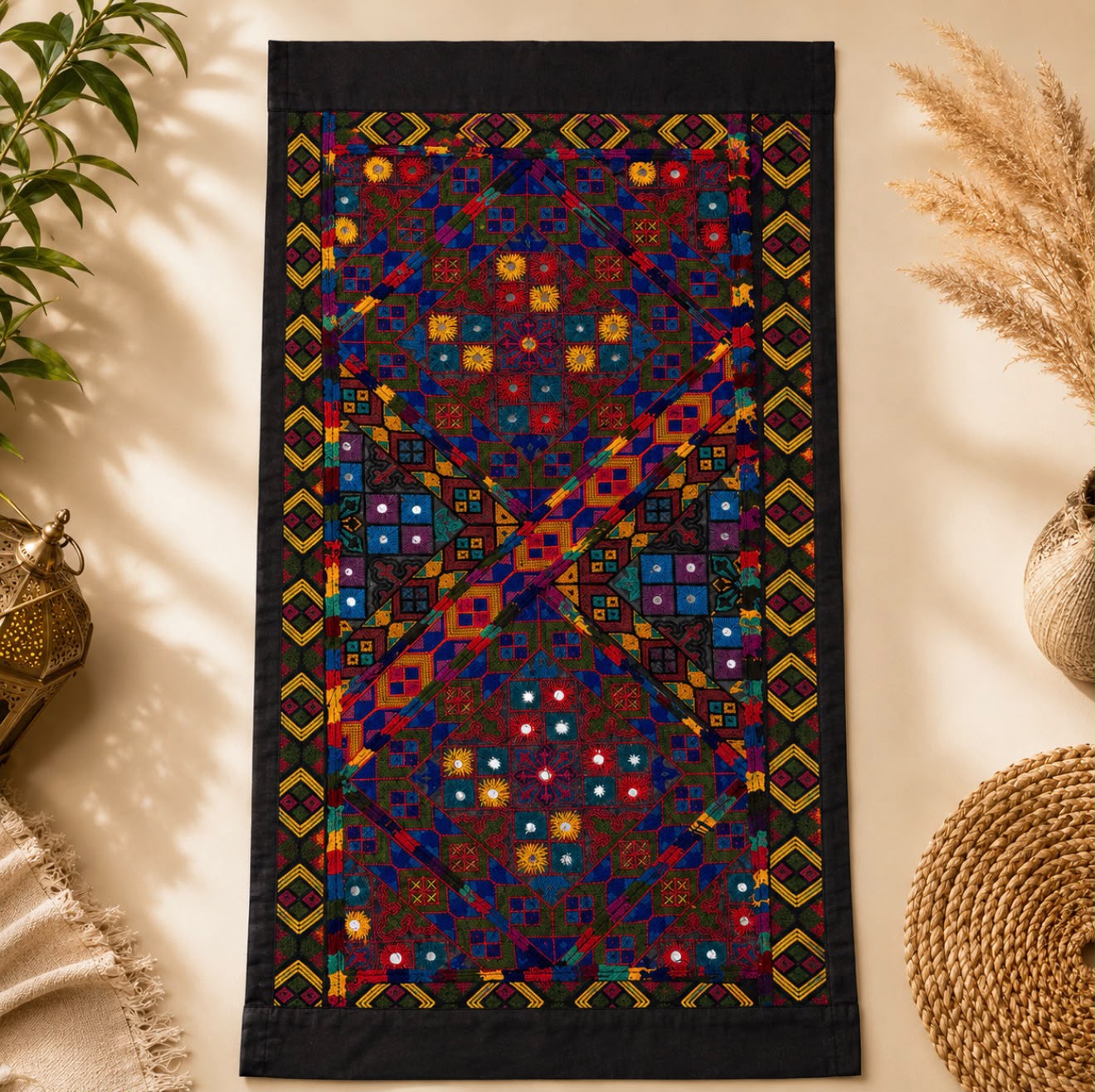 Handcrafted Tribal Embroidered Wall Hanging
