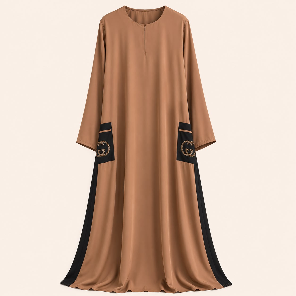 Classic Camel Silk Abaya