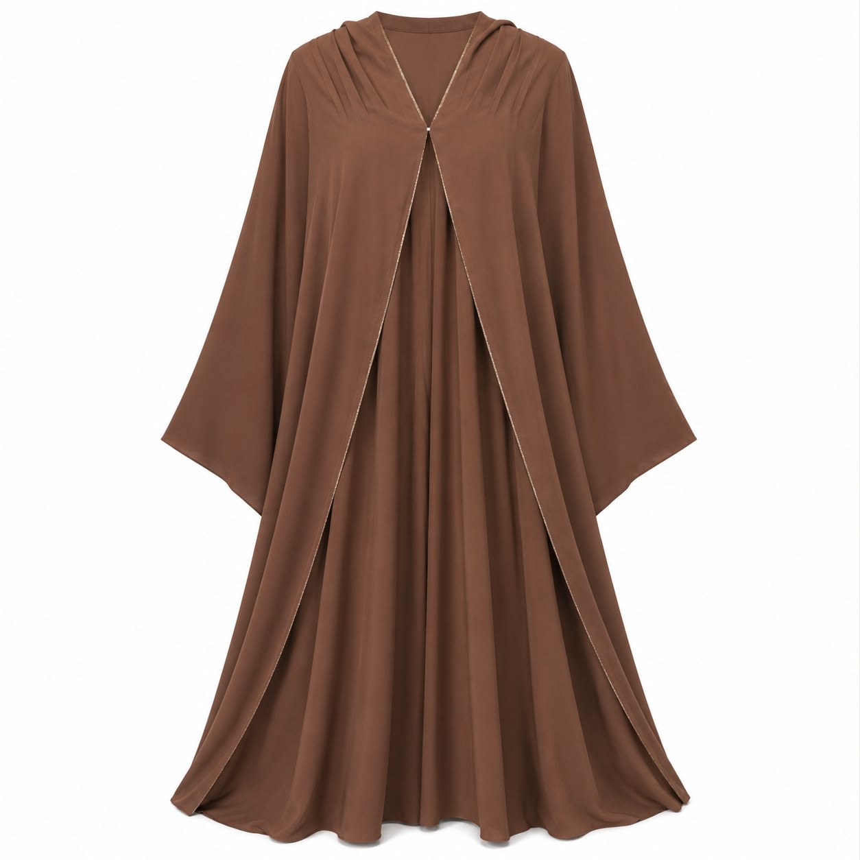 Elegant Mocha Cape Abaya