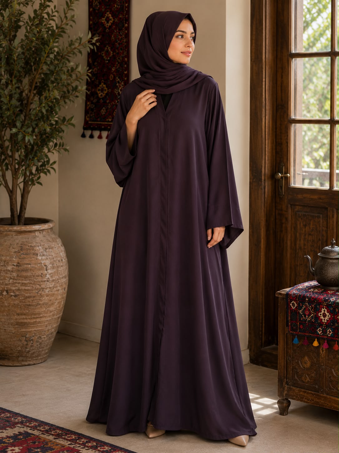 Midnight Plum Abaya