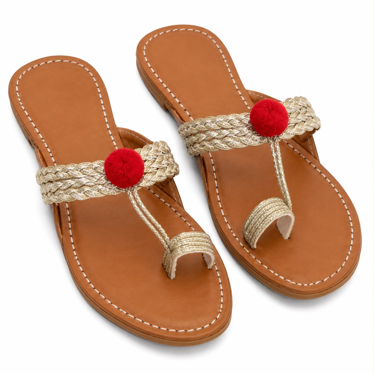 Ruby Charm Braided Sandals