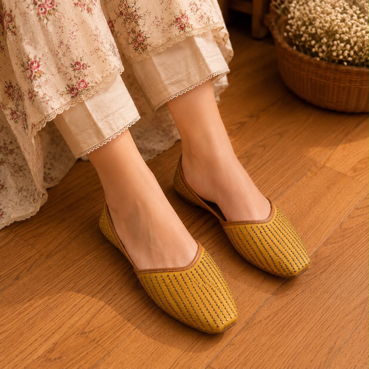 Classic Mustard Yellow Khussa