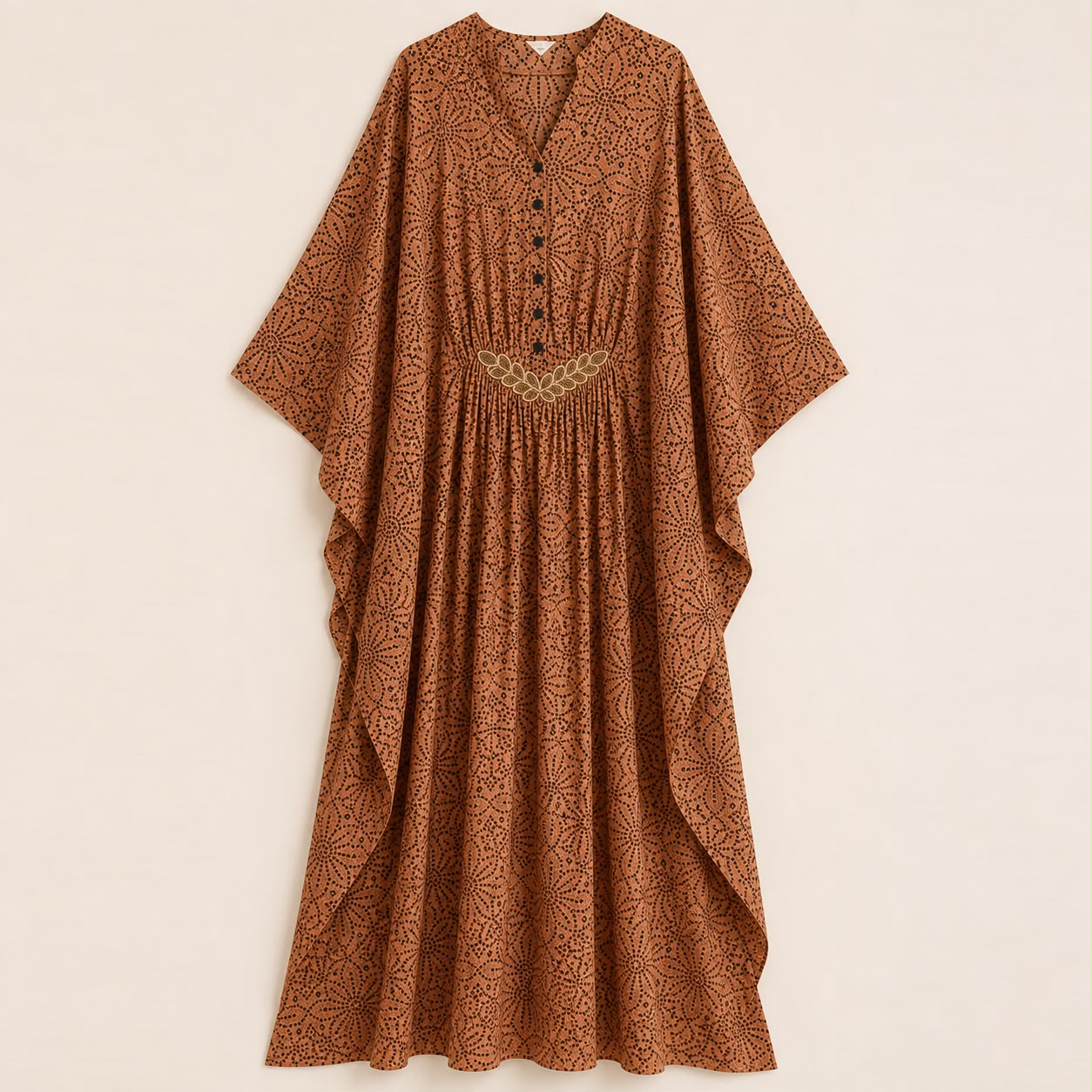 Premium Printed Silk Kaftan