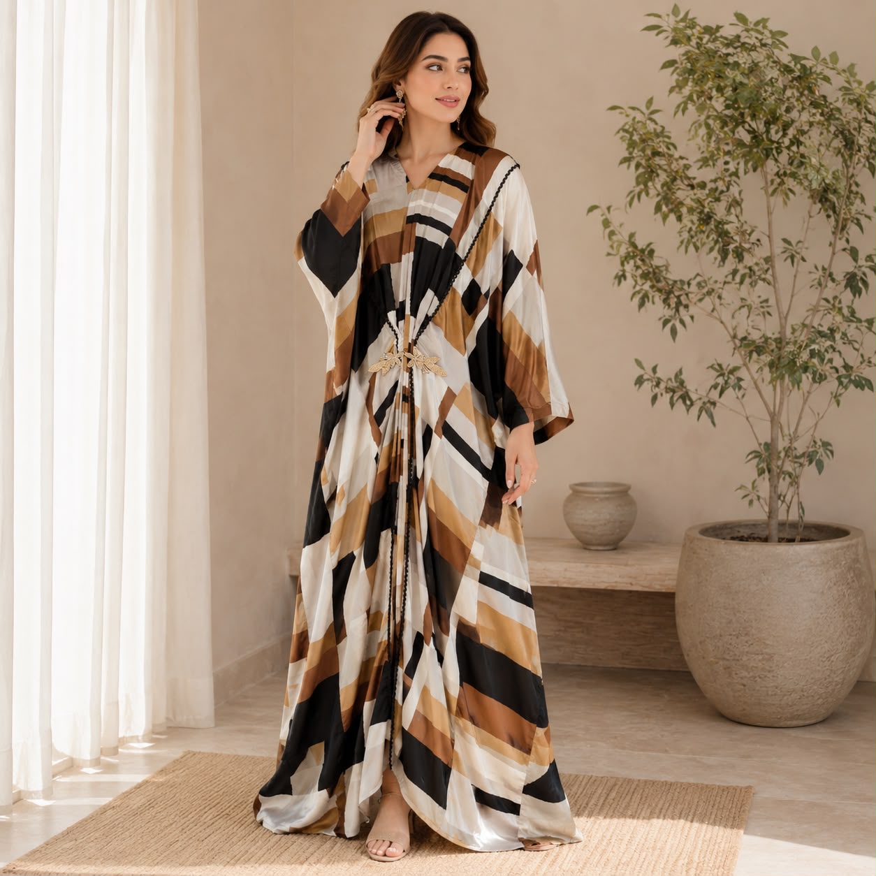 Geometric Print Kaftan