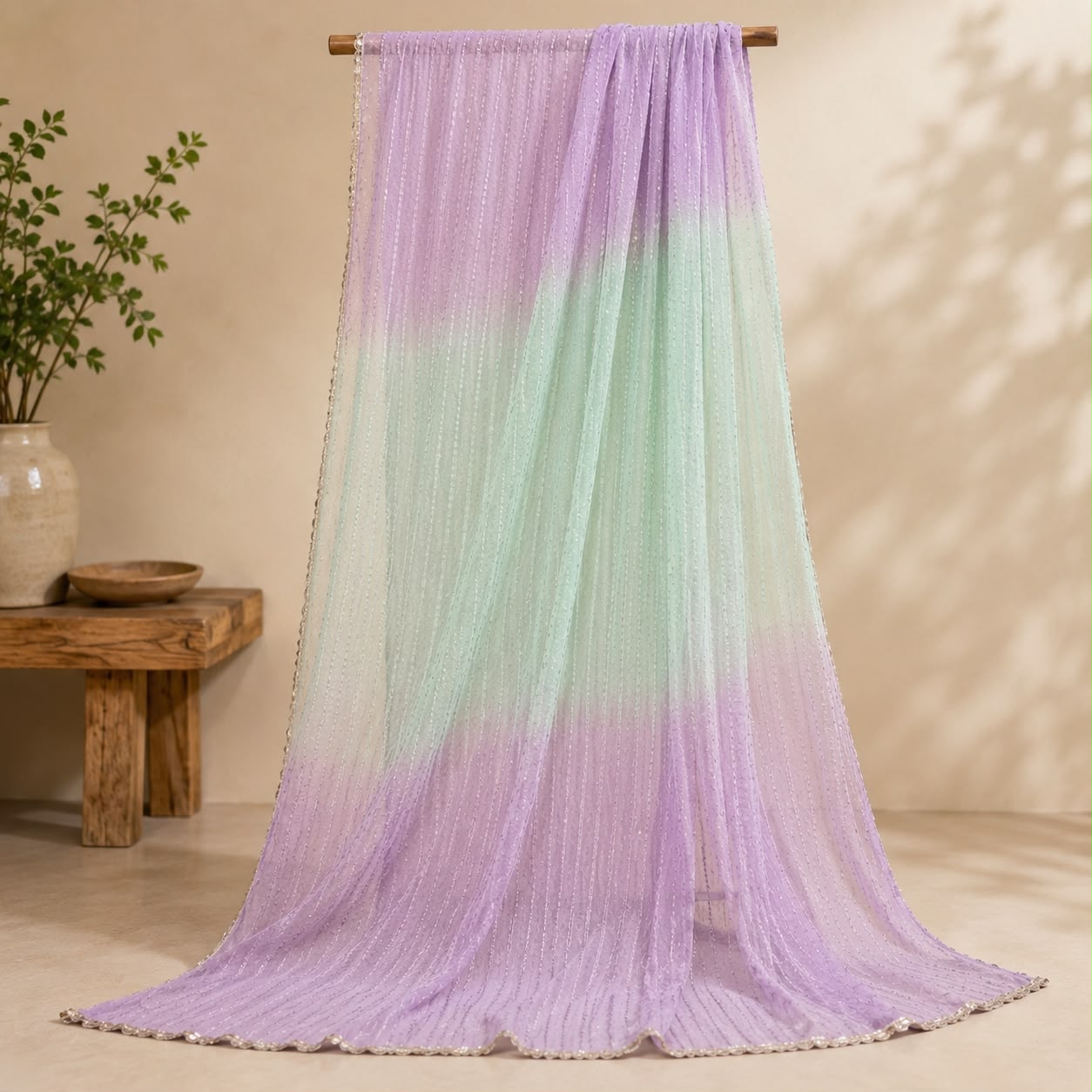 Pearl Mist Chiffon 3-Piece Dress