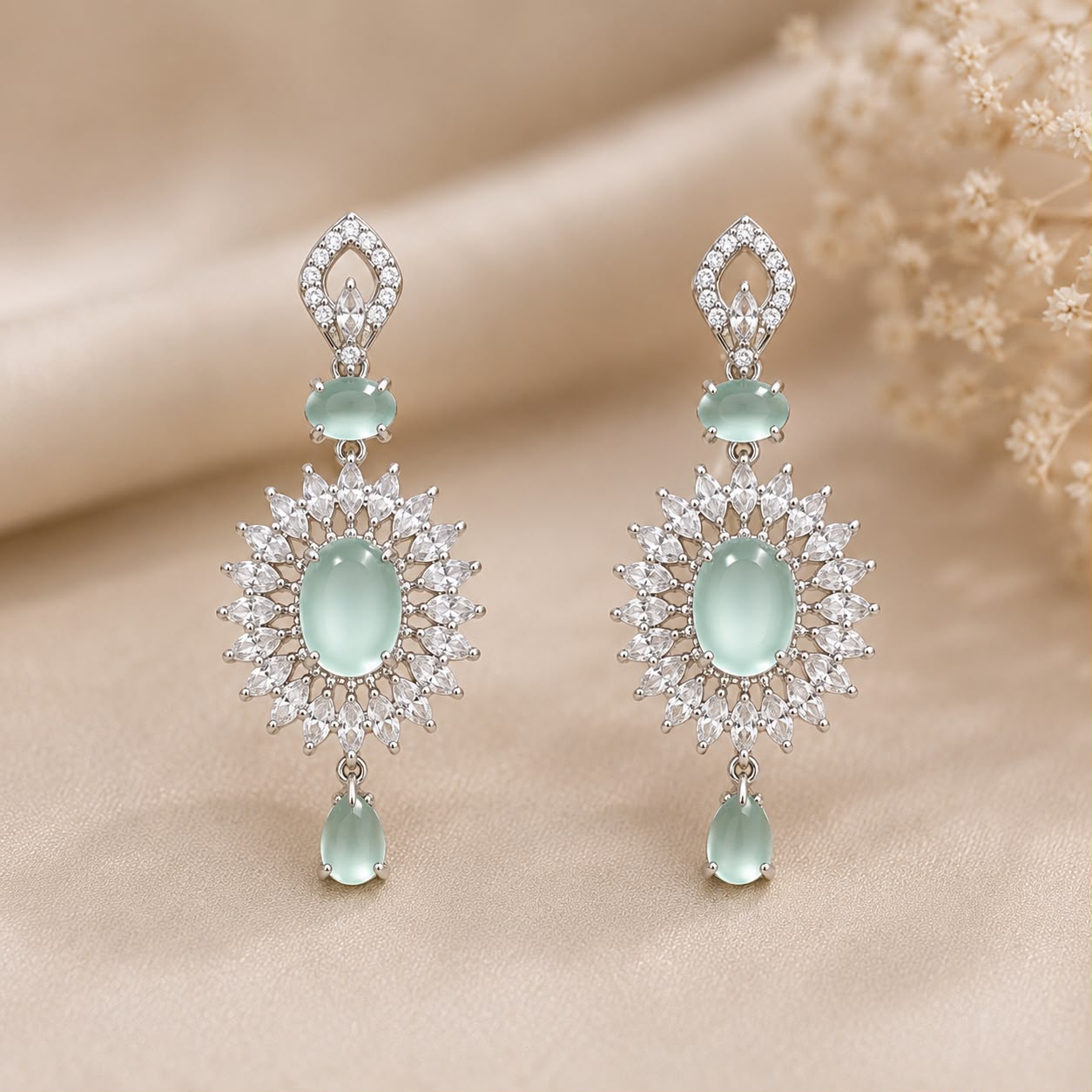 Mint Green Zircon Set