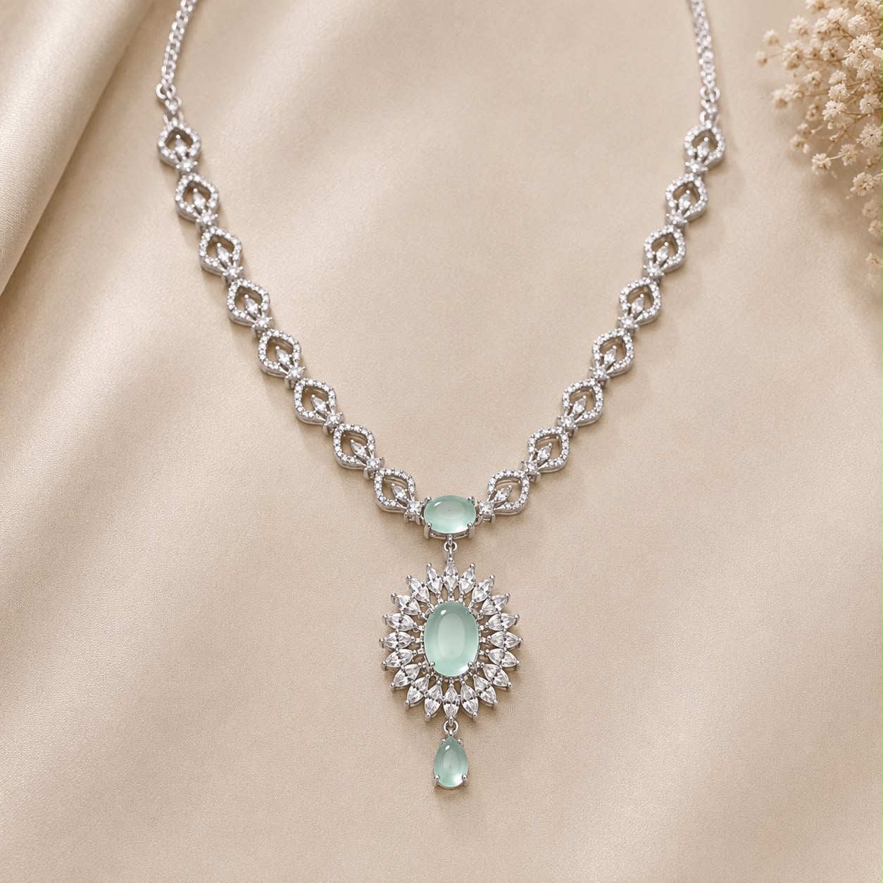 Mint Green Zircon Set