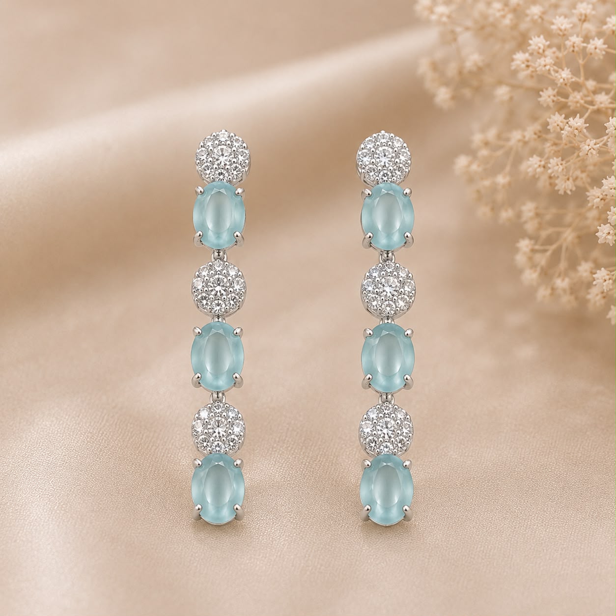 Aqua Zircon Jewelry Set