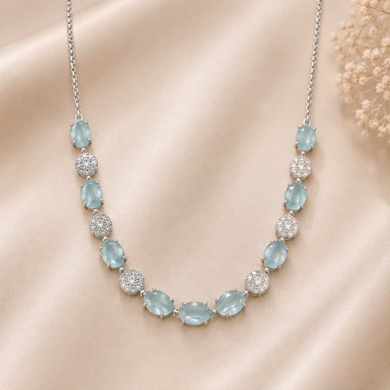 Aqua Zircon Jewelry Set