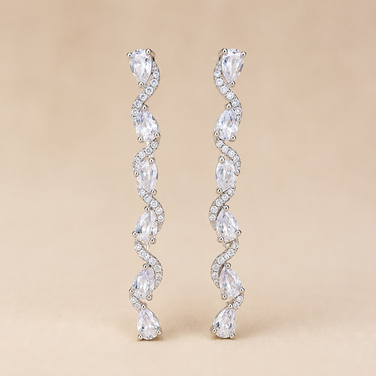 Crystal Cascade Zircon Jewelry Set