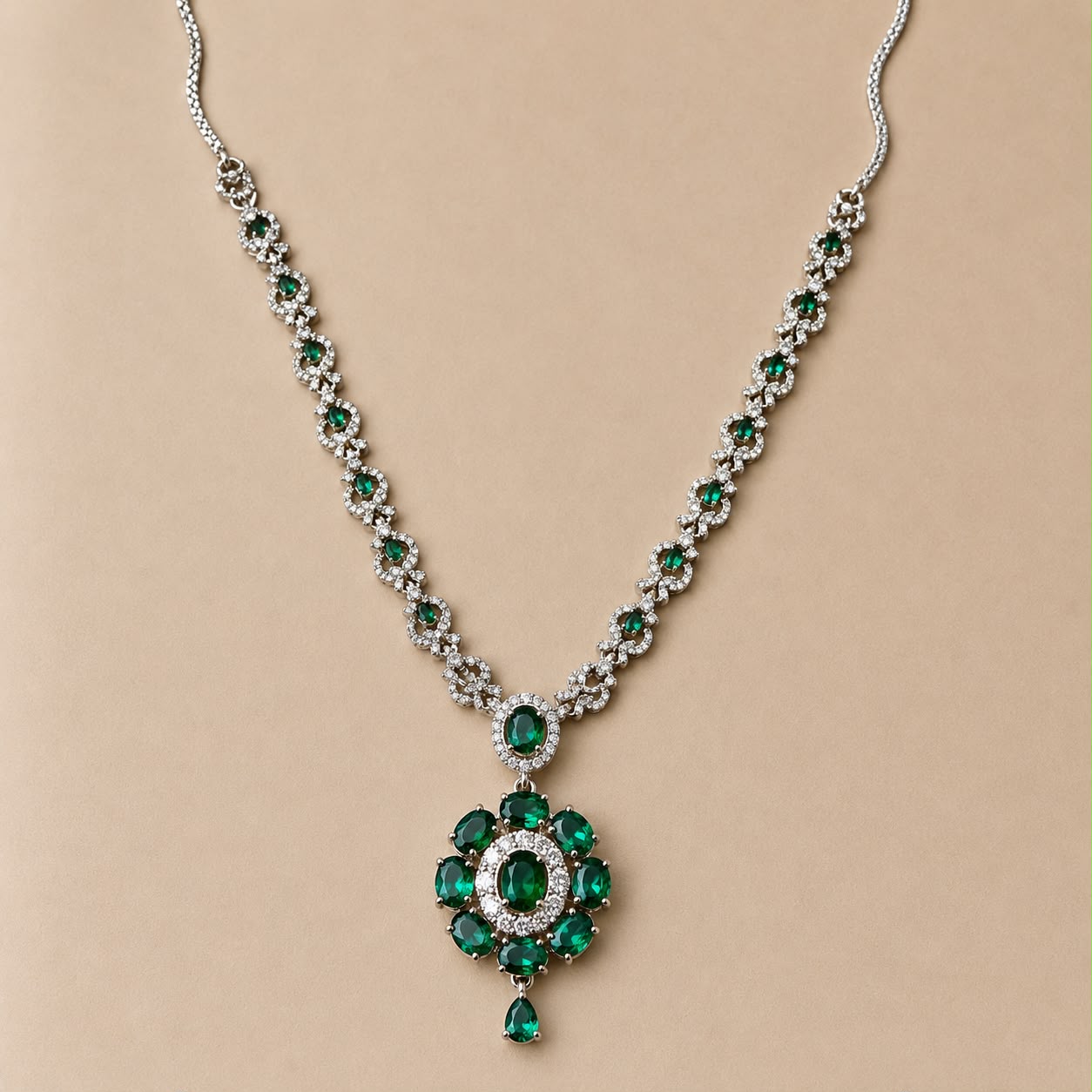Regal Crystal Bloom Jewelry Set