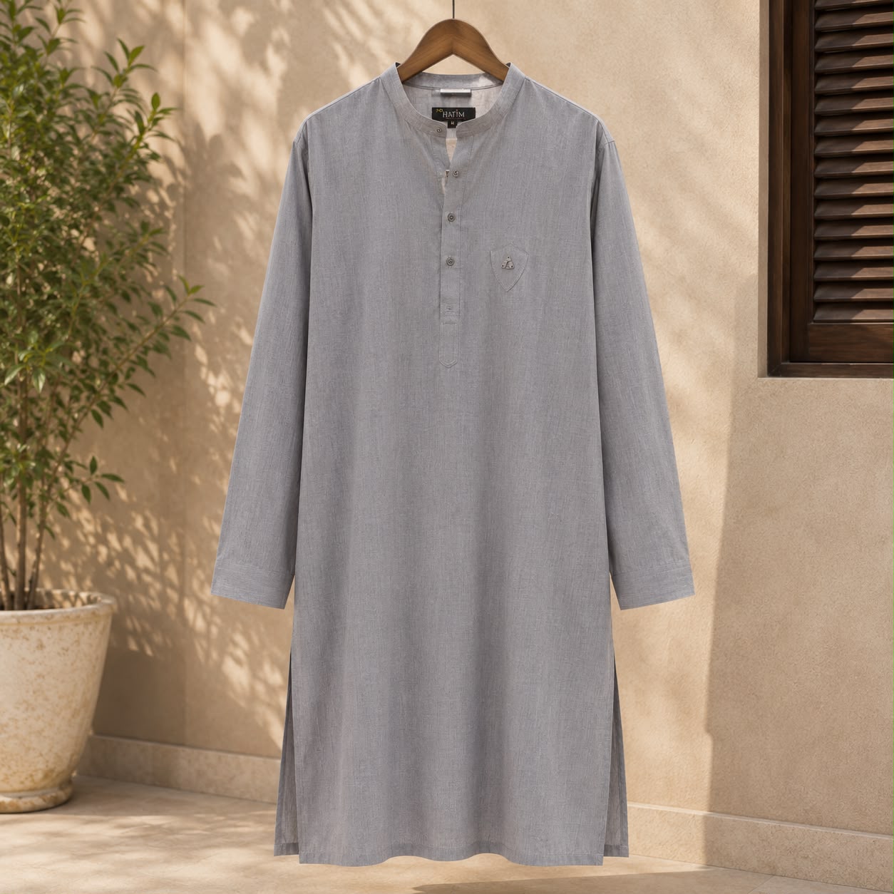 Grey classic 2-piece men’s shalwar kameez