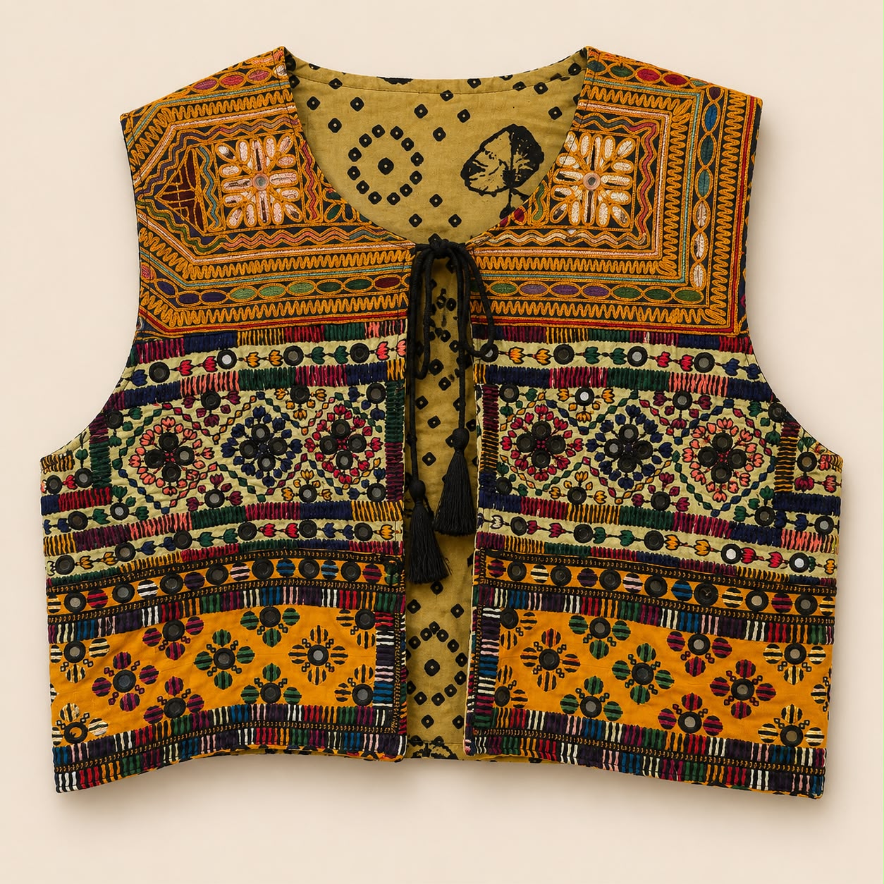 Golden Heritage Embroidered Women’s Waistcoat