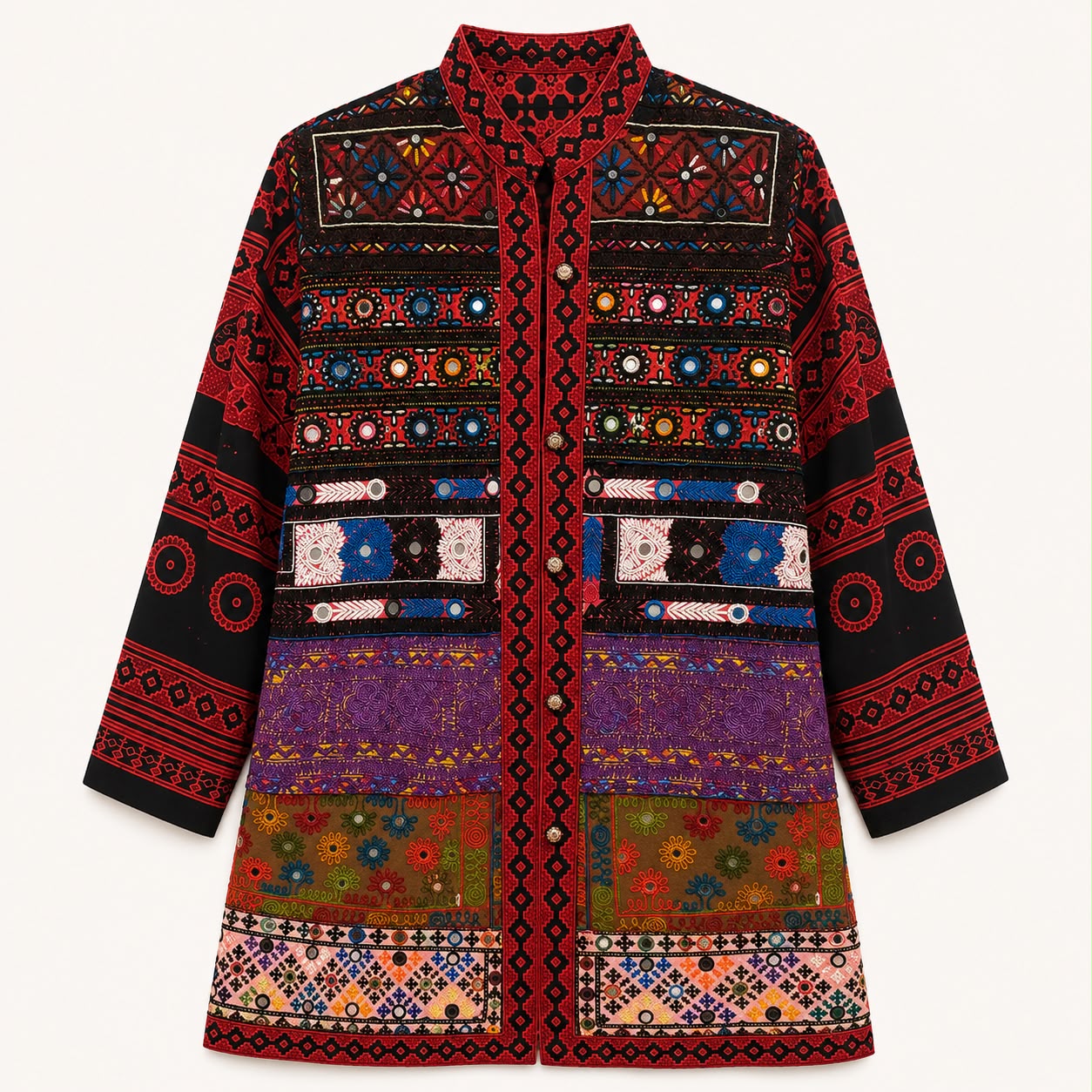 Ruby Heritage Embroidered Coat