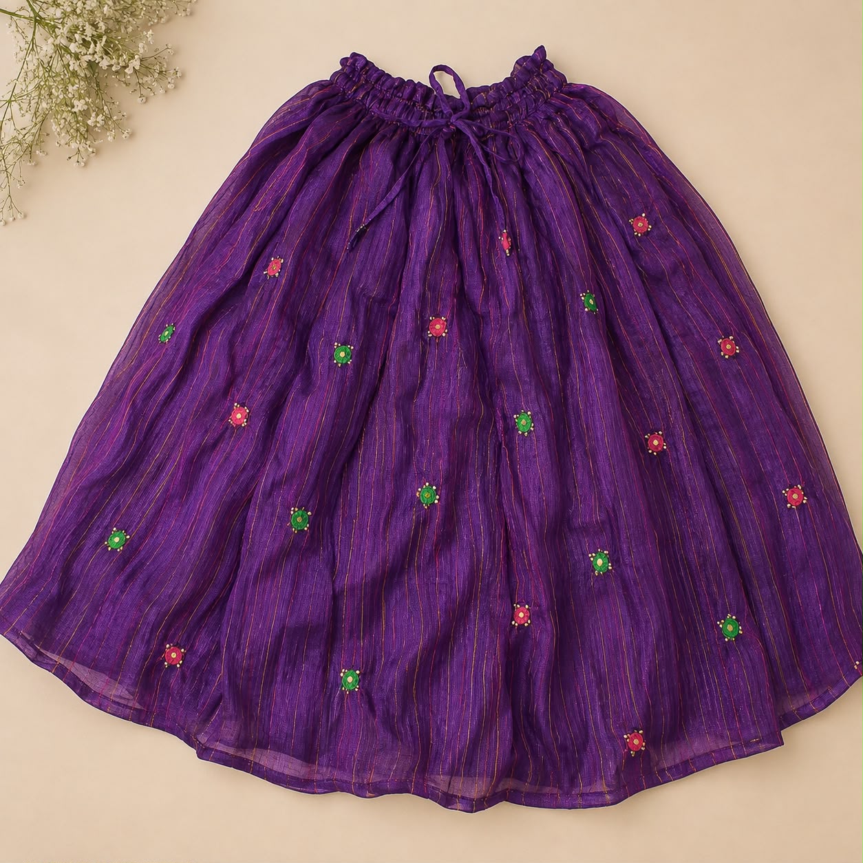 Little Heritage Purple Sharara Set