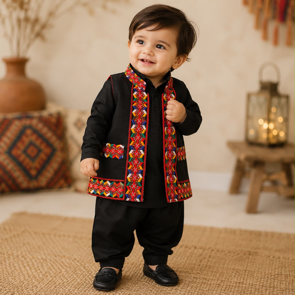 Little Heritage Embroidered Waistcoat