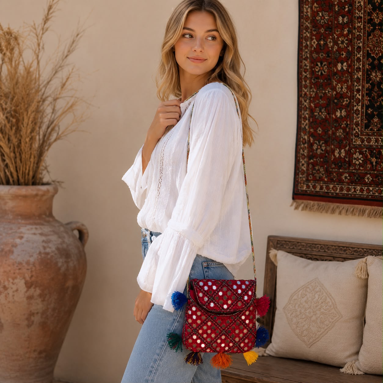 Gulnaar Mirror Heritage Bag