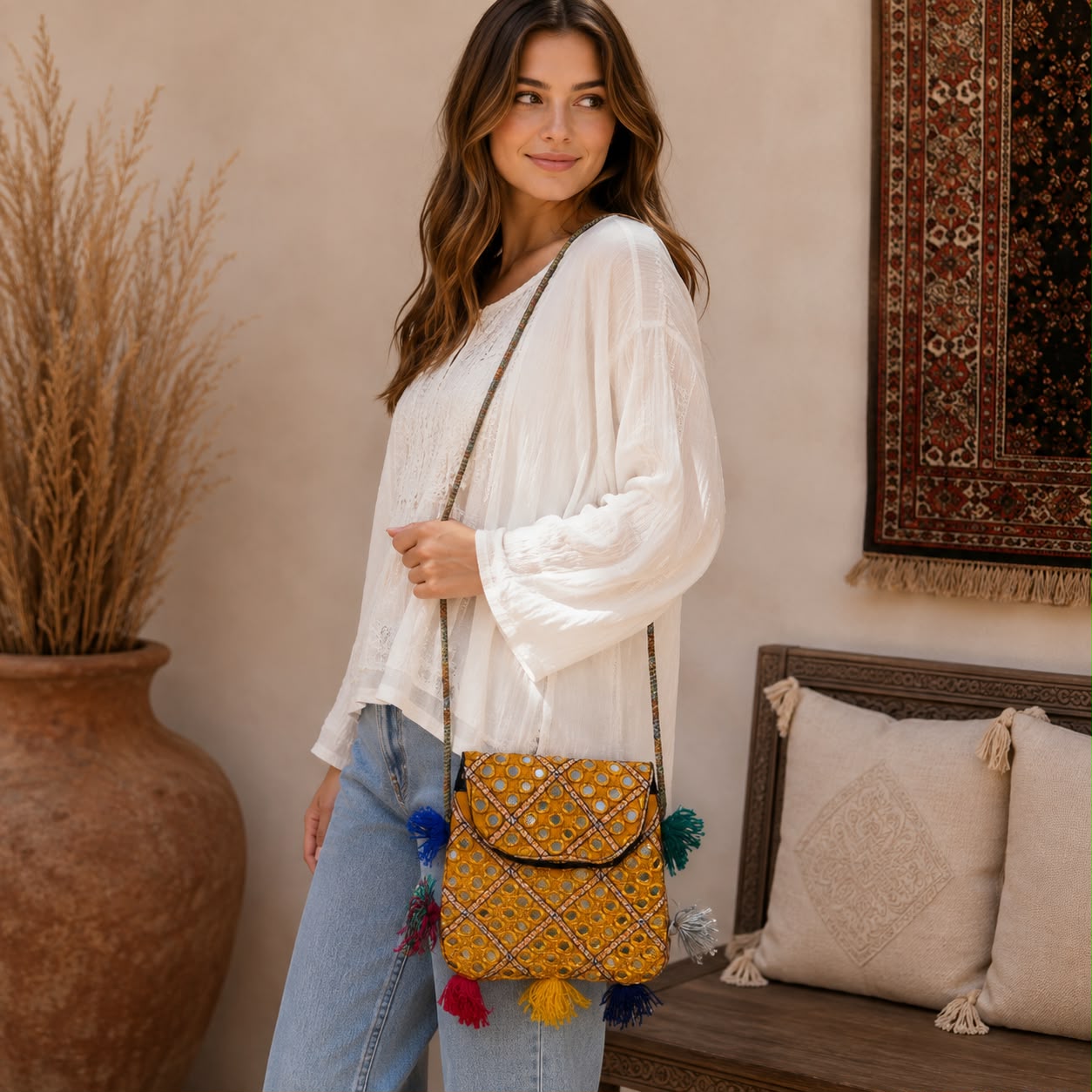 Zareen Mirror Heritage Bag