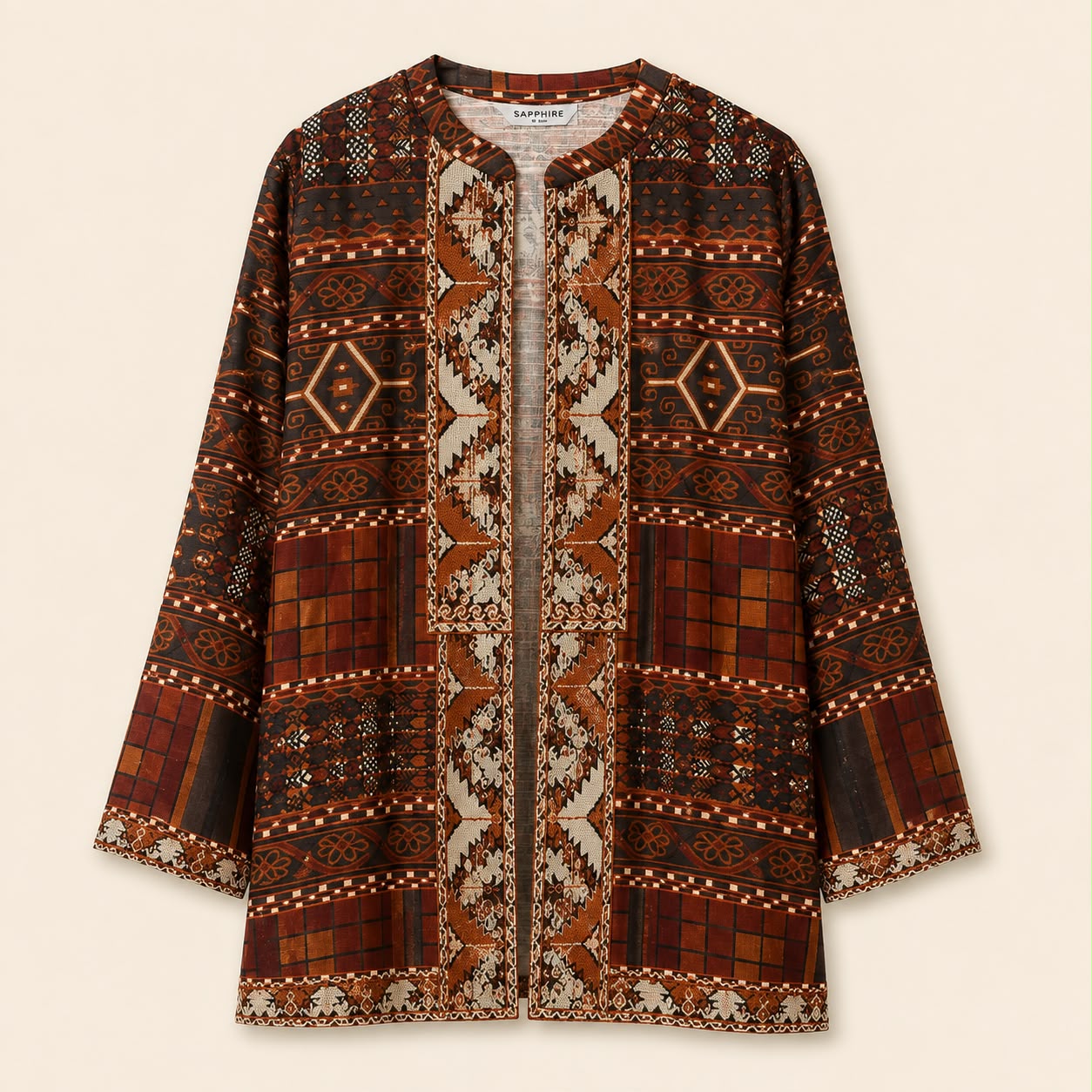 Sapphire Heritage Print Coat