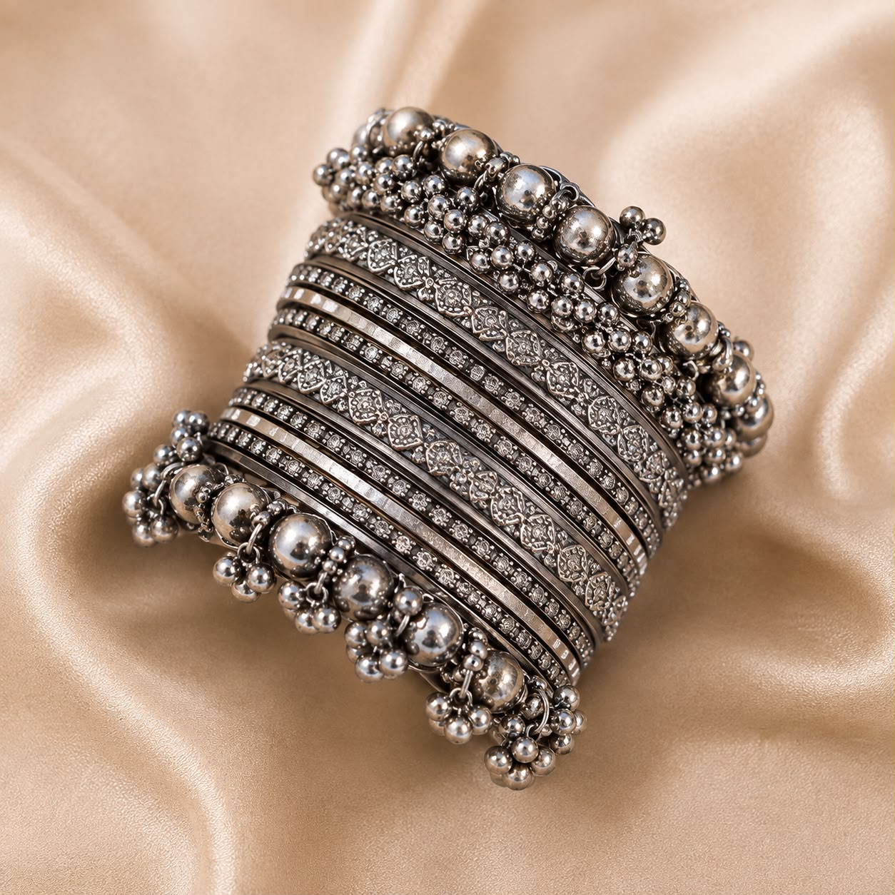 Zarghun Kashmiri Metal Bangle Set
