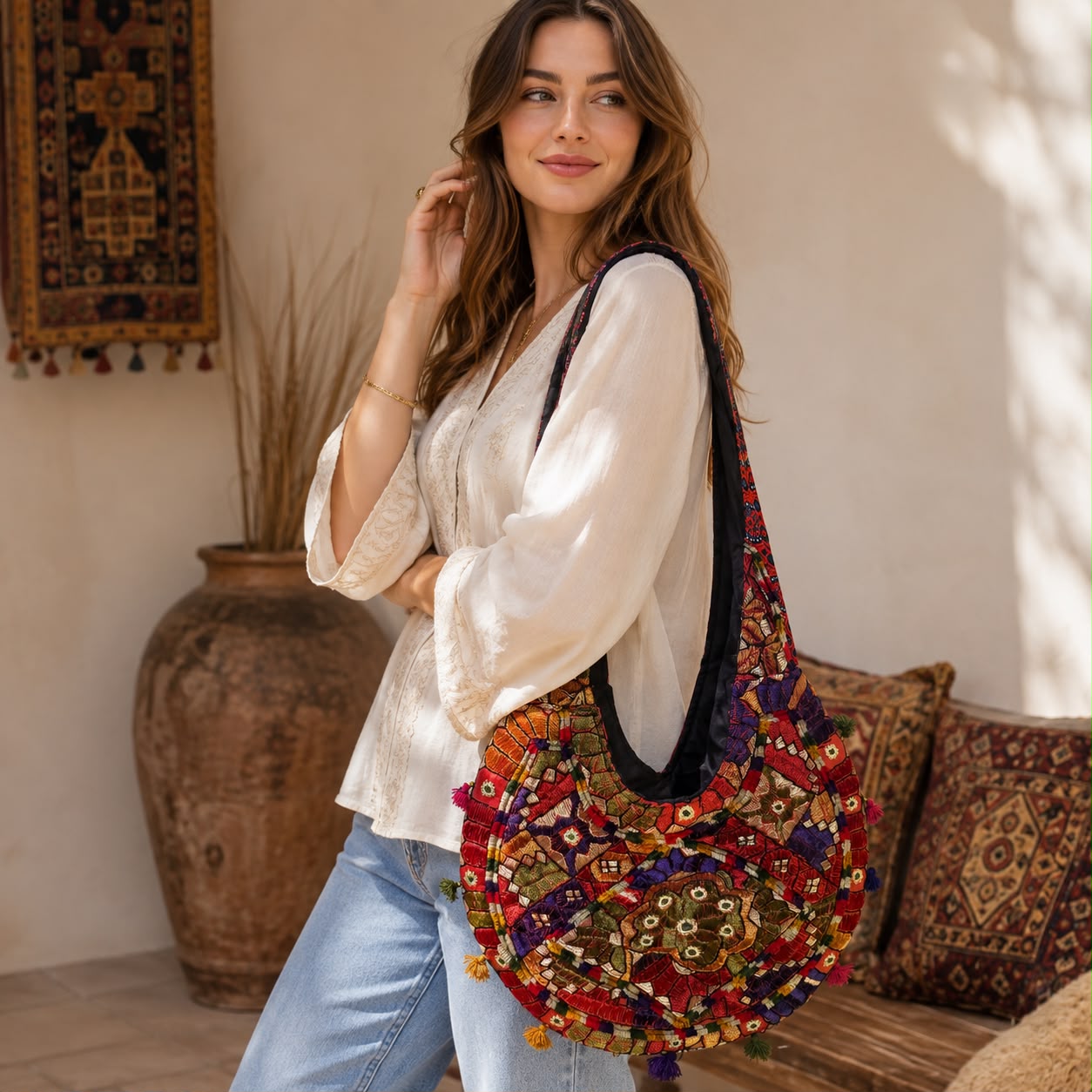 Rangrez Heritage Hobo Bag