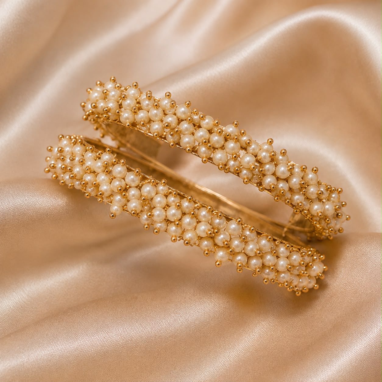 Meher Pearl Bangle Duo