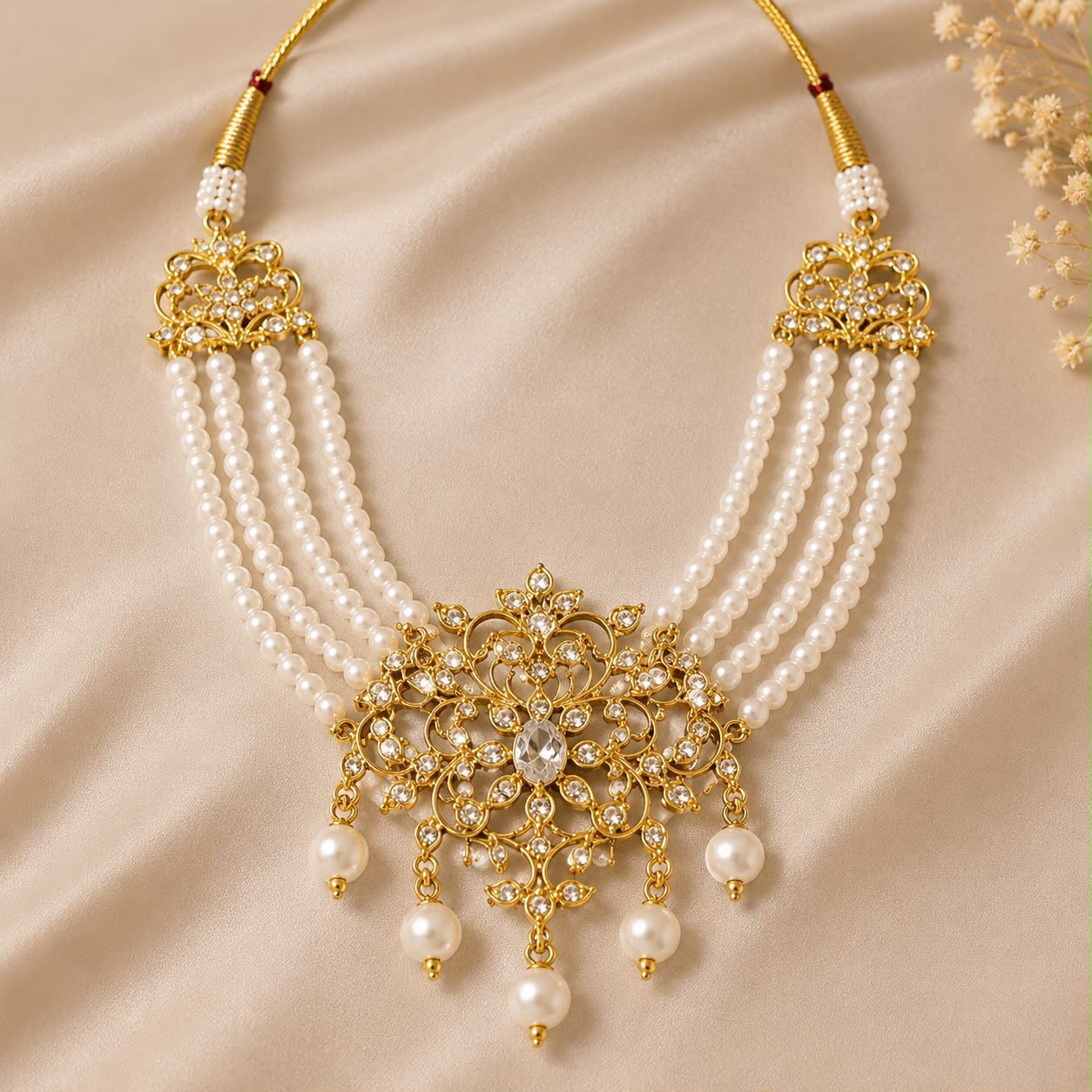 Elara Pearl Choker Set