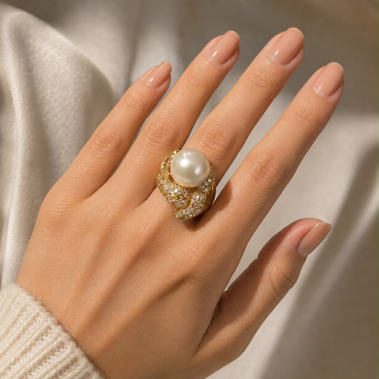 Aurelia Pearl Statement Ring