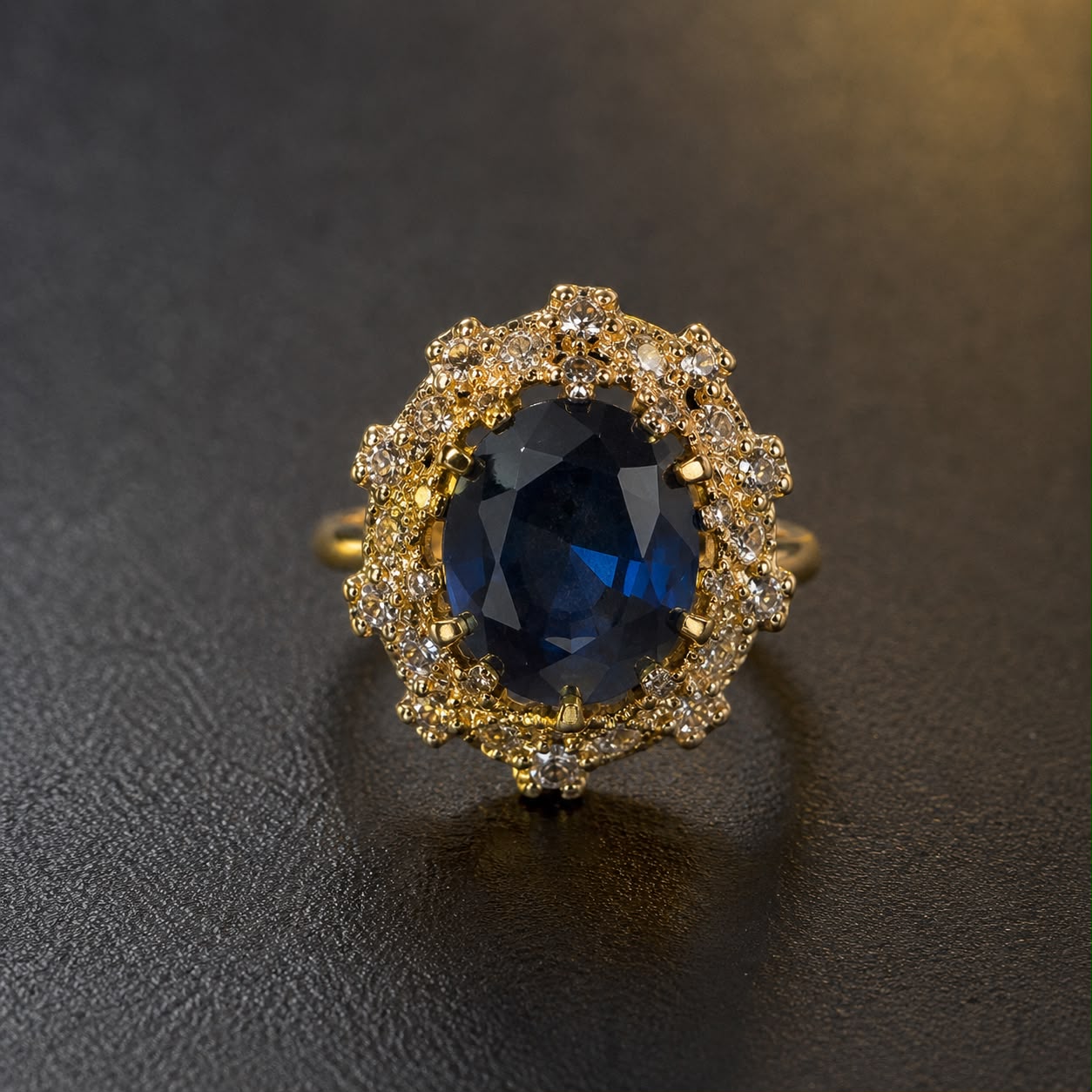 Midnight Sapphire Zircon Ring