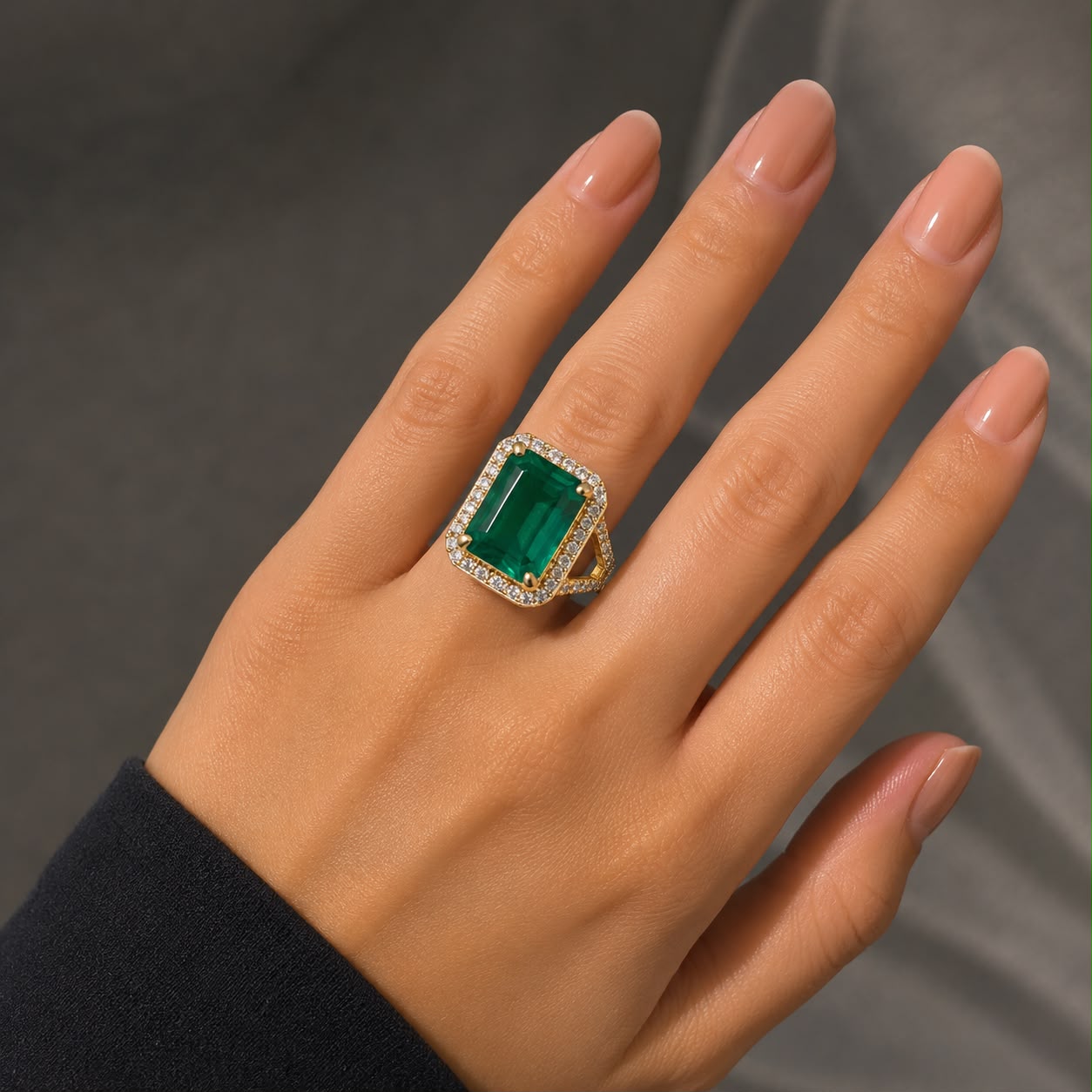 Emerald Luxe Zircon Ring