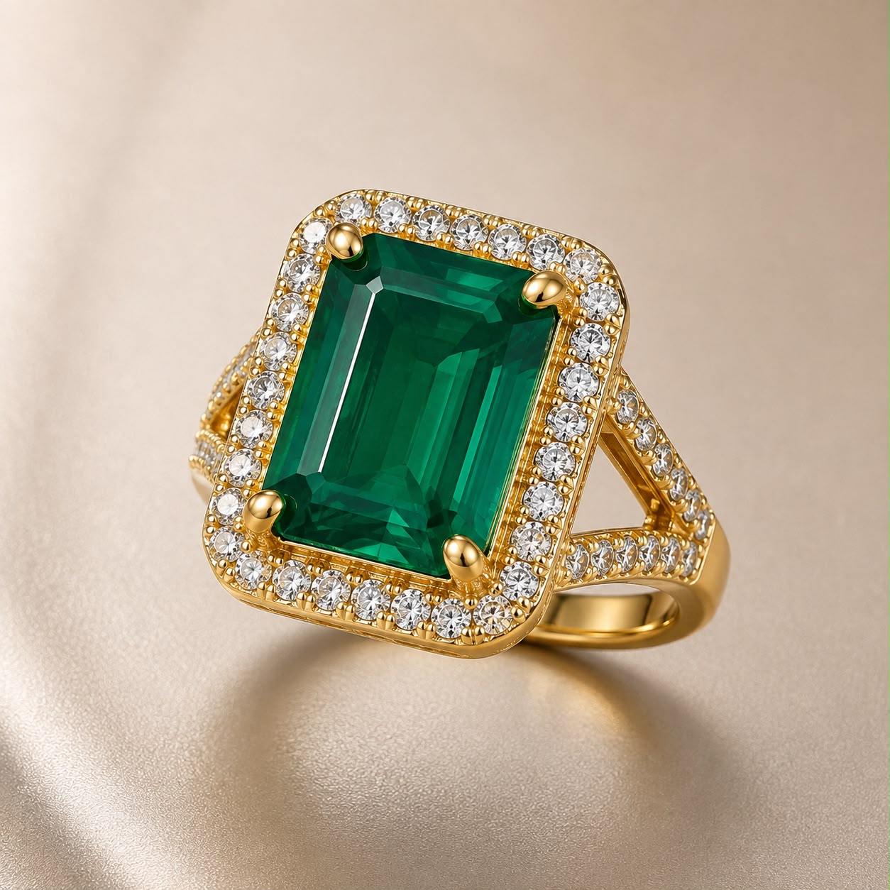 Emerald Luxe Zircon Ring