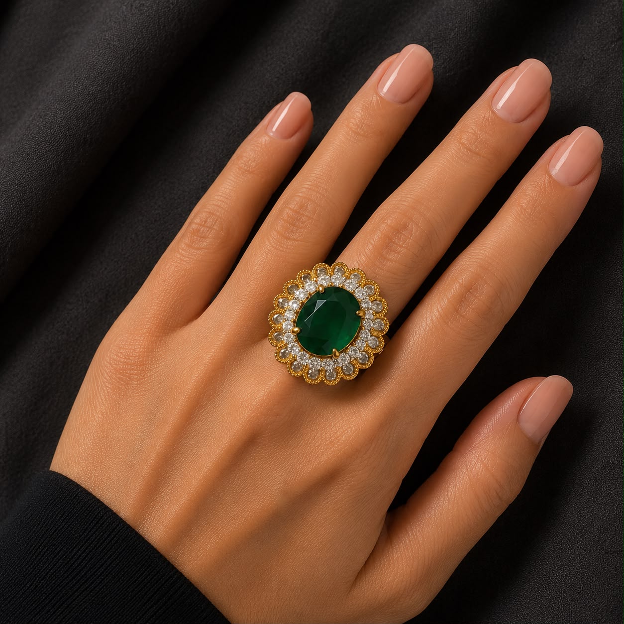 Emerald Royale Statement Ring