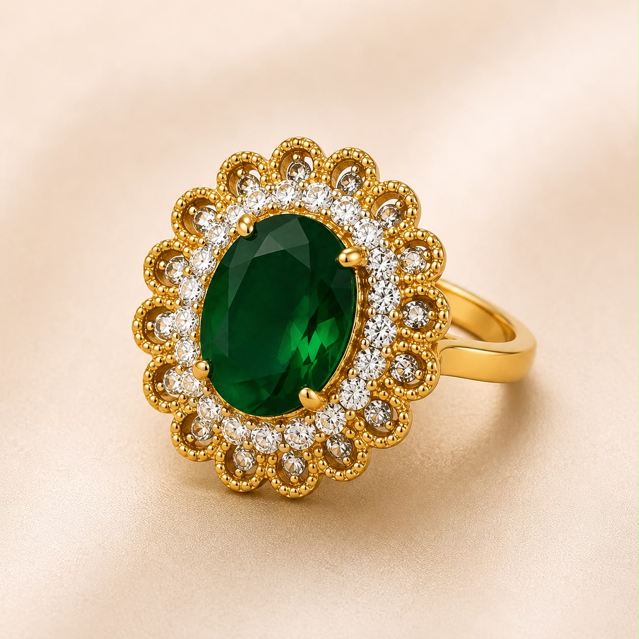 Emerald Royale Statement Ring
