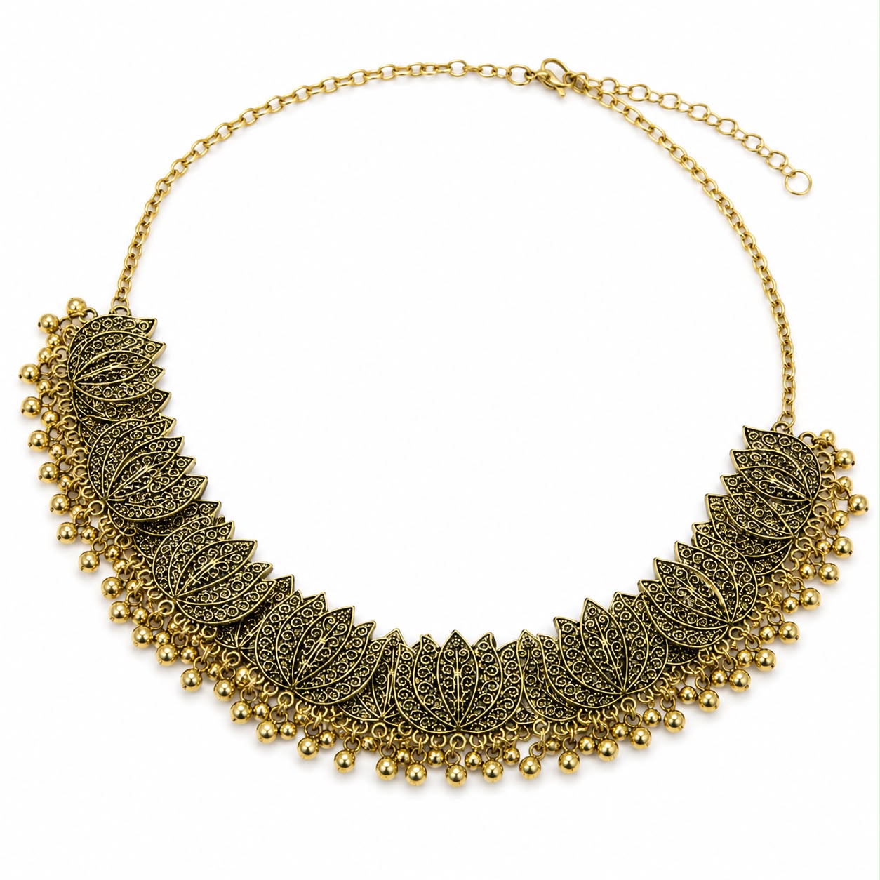 Antique Lotus Jewelry Set