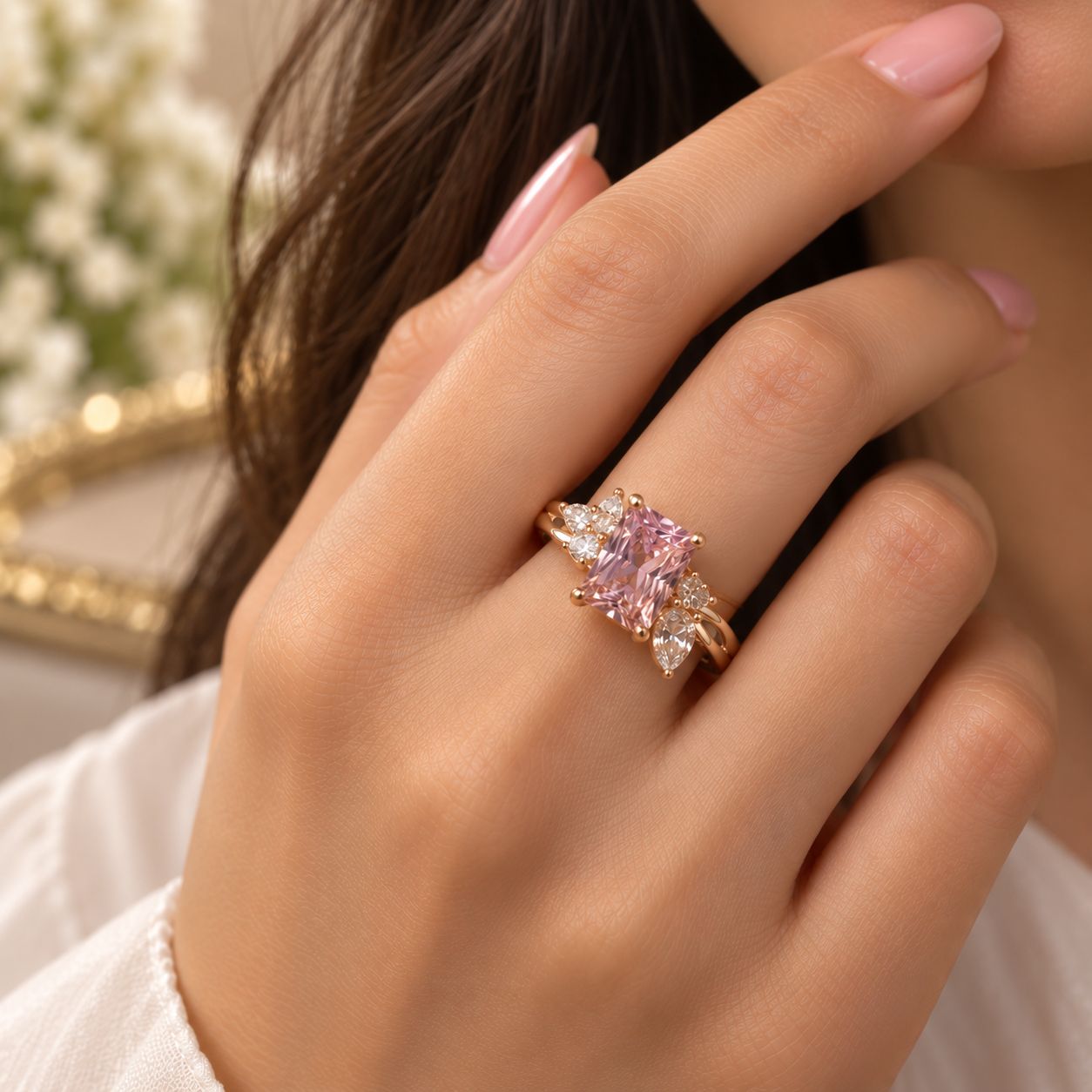 Rose Blush Radiant Ring