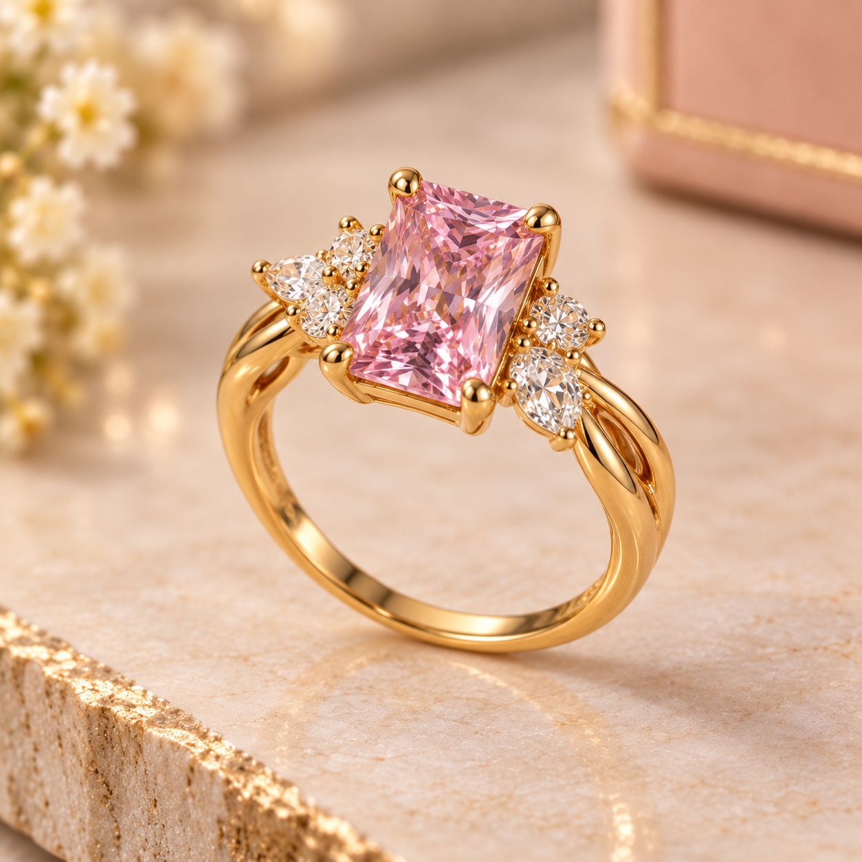 Rose Blush Radiant Ring