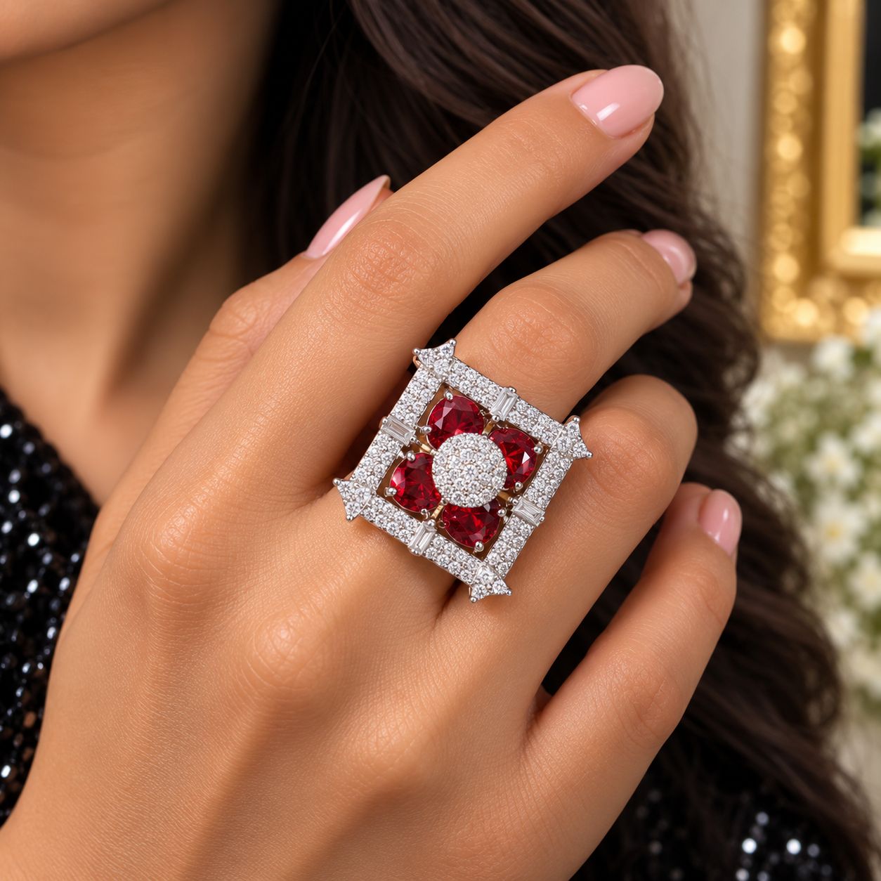 Ruby Royale Zircon Ring