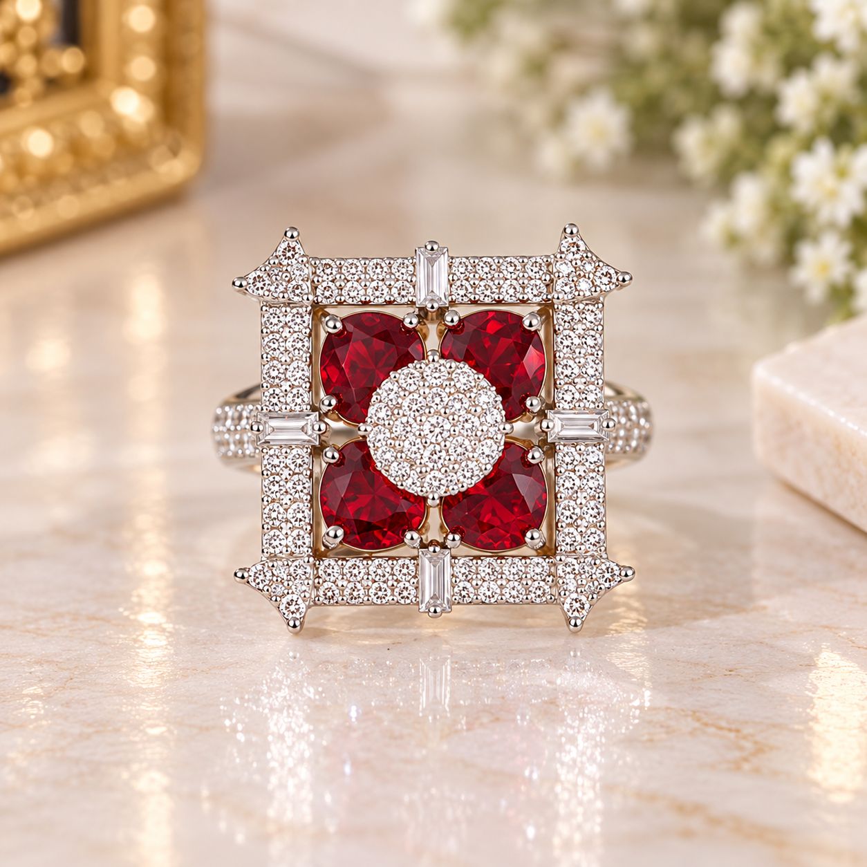 Ruby Royale Zircon Ring